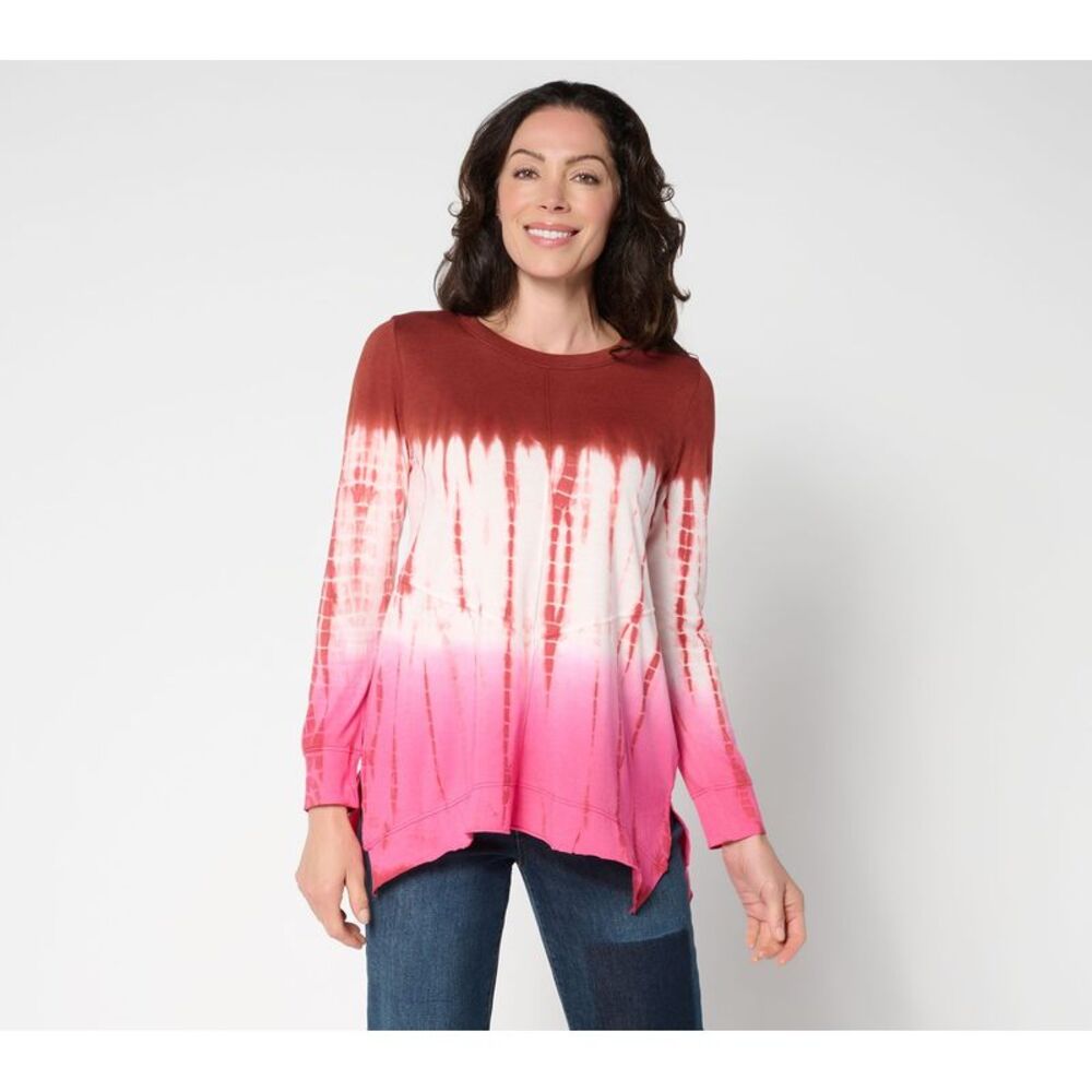 Truth + Style Women's Top Sz S Long Sleeve Tie Dye Multi-colored